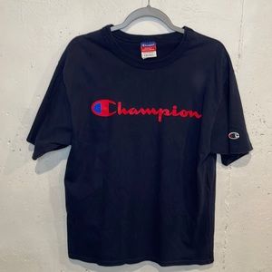 Mens Champion T-Shirt size M / Navy Blue